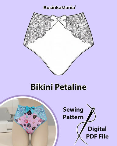 Patrón de costura de pétalos de bikini