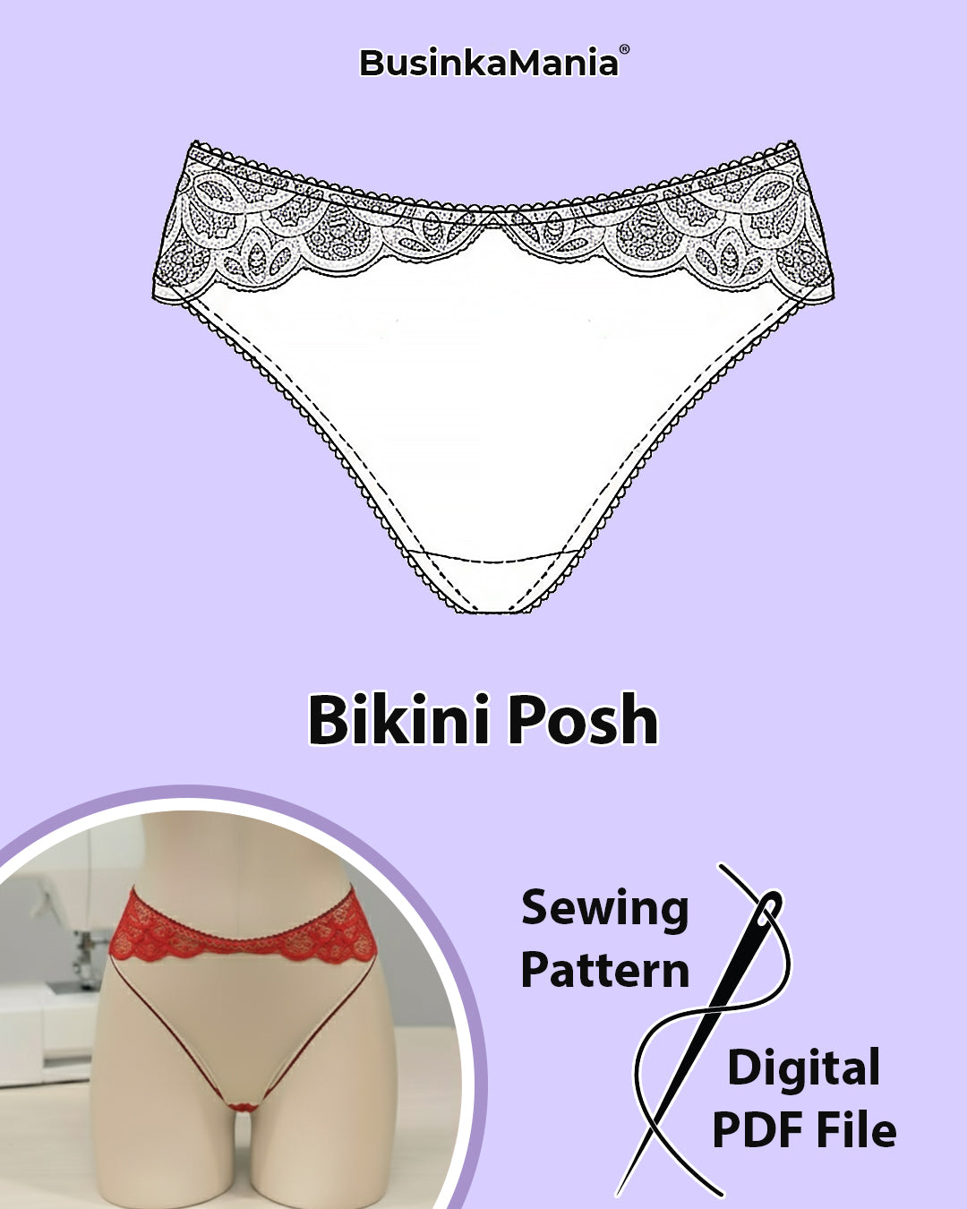 Выкройка шикарного бикини