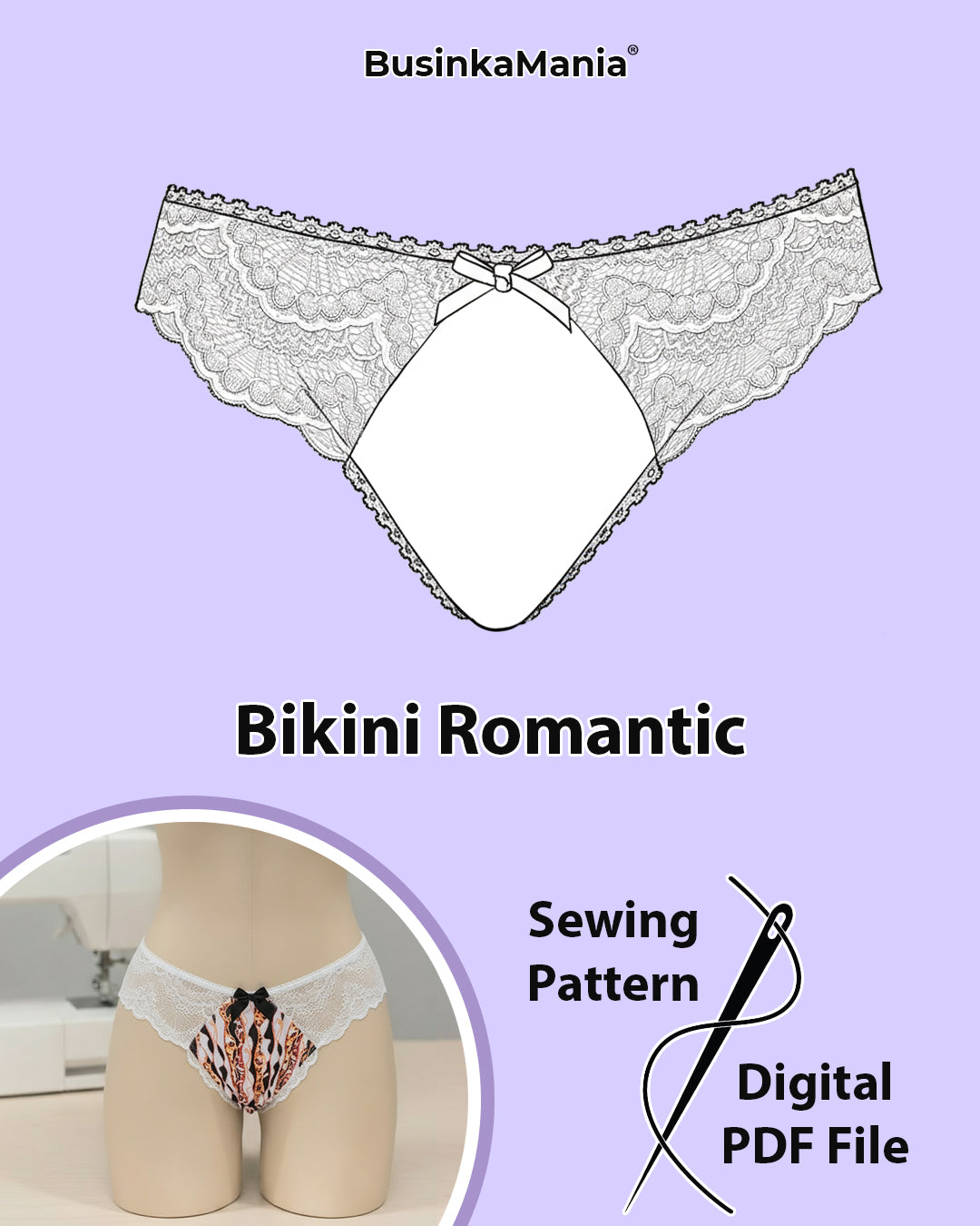 Романтическая выкройка бикини