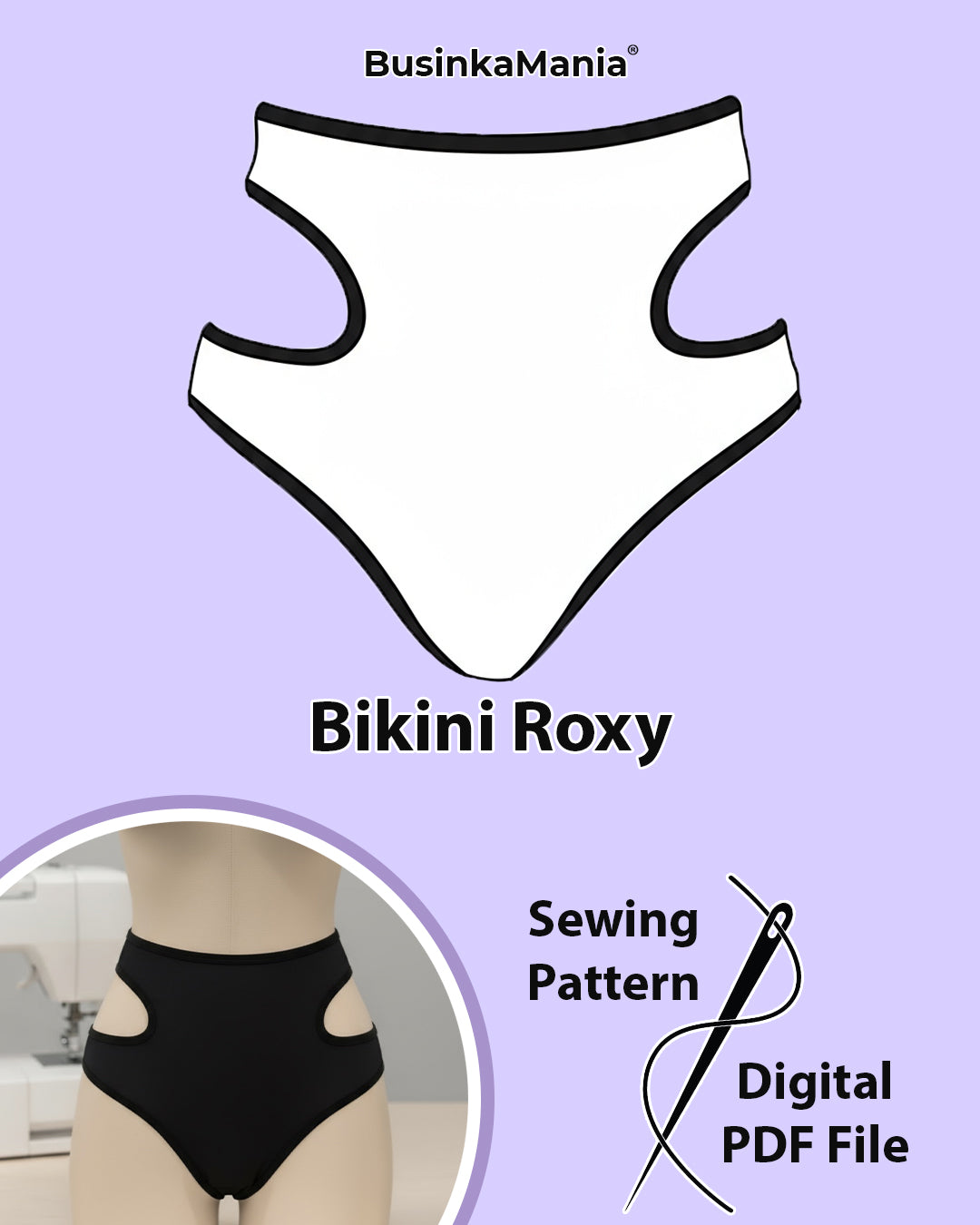 Beginner-Friendly Bikini "Roxy" Sewing Pattern – 2 in 1 Swimwear and Lingerie