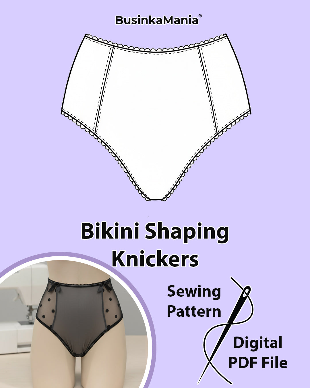 Выкройка для шитья трусиков бикини