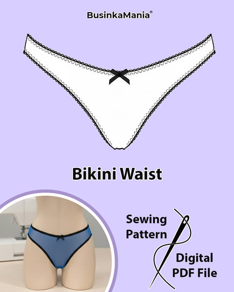 Bikini Waist Panties Sewing Pattern