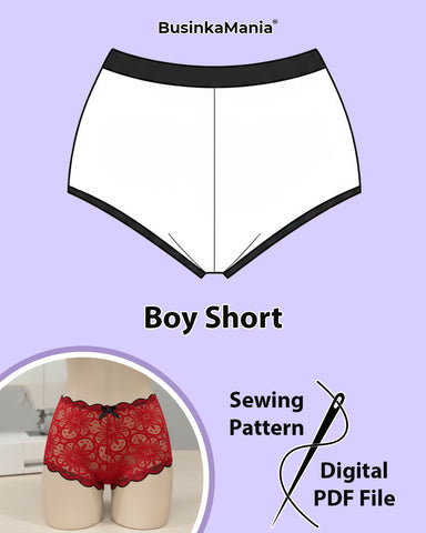 Boy Short Panties Sewing Pattern – Beginner-Friendly DIY Underwear