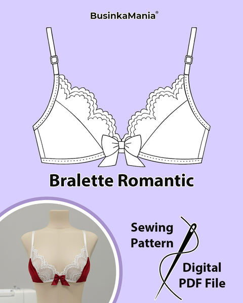 "Romantic" Bralette Sewing Pattern – Beginner-Friendly DIY Lingerie