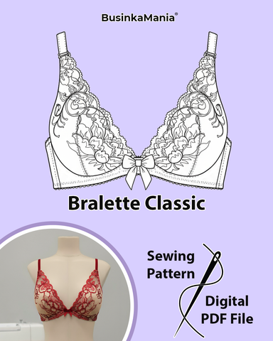 Soft and Elegant "Classic Bralette" Bra Sewing Pattern With Tutorial