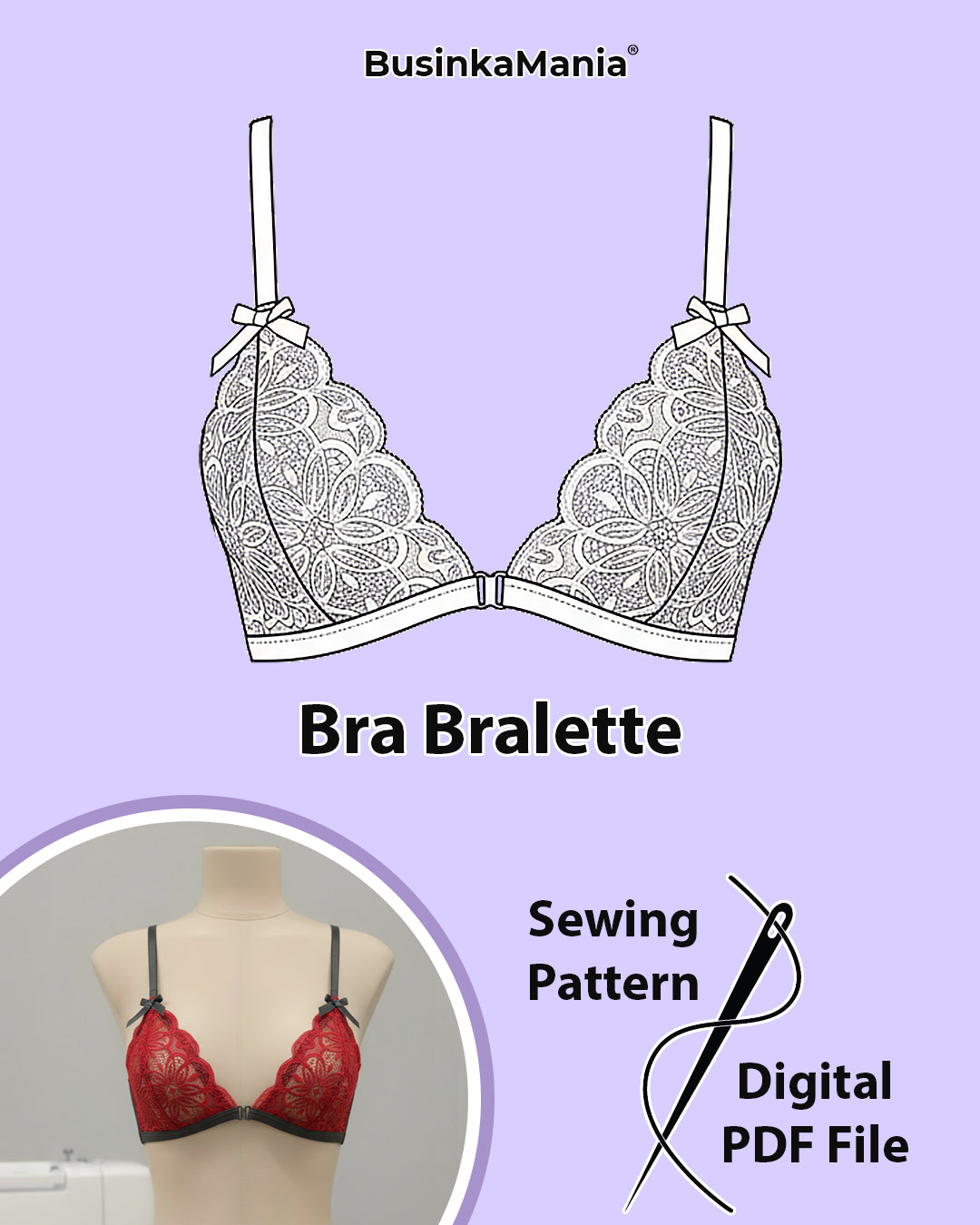 Beginner-Friendly “Bralette Bra” Sewing Pattern – DIY Underwear & Swimwear