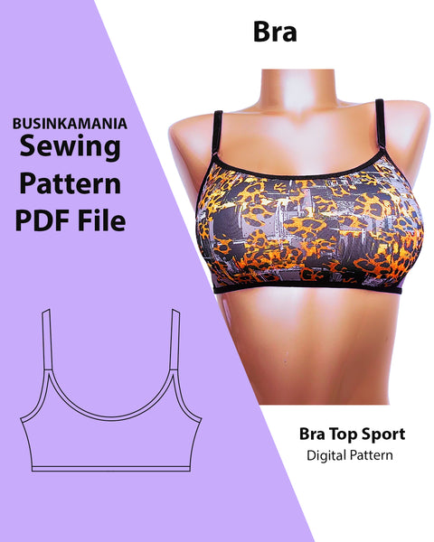 Crop Top Bra “Sport” Sewing Pattern – BusinkaMania