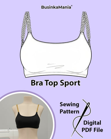 Sewing Pattern “Sport” – DIY Crop-Top / Bra With Step-by-Step Tutorial