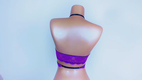 Set - Wrap Halter Bralette + Thong Strapy Lace - Sewing Patterns
