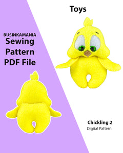 Padrão de costura de brinquedo de feltro Chickling 2