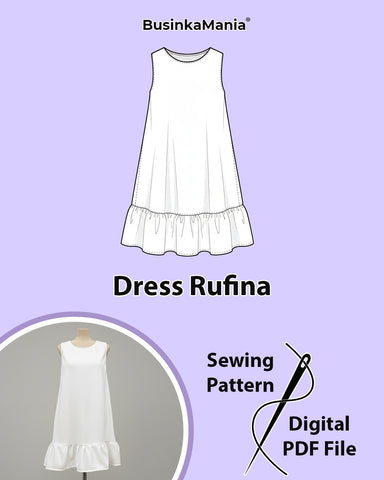 Patron de couture robe à volants