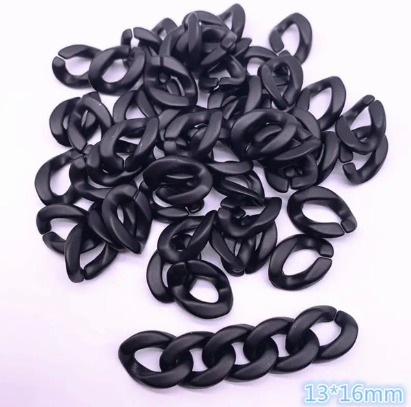 20pcs 13*16 And 20*25mm Acrylic Twisted Chains Assembled Parts Beads For Diy Swimwear Decoration Jewelry Findings Accessories