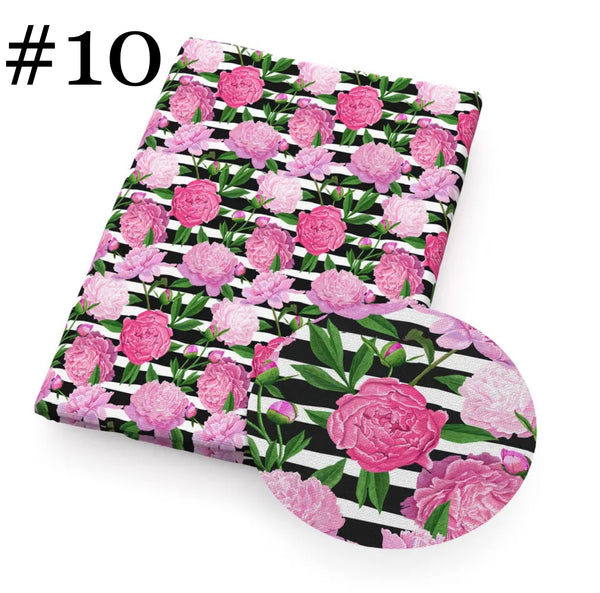 Mohnblumen- und Blumendruck, 50 x 145 cm, 4-Wege-Stretch, elastisch, hochwertiger Stoff für Dessous