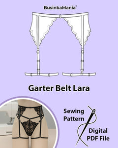 Adjustable Lace Garter Belt "Lara" Sewing Pattern for Beginners   BusinkaMania
