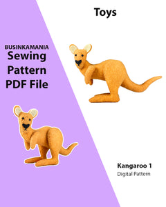 Kangaroo 1 Felt Toy Sewing Pattern
