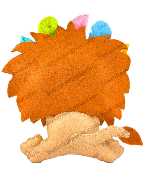 Padrão de costura de brinquedo de feltro Lion 2