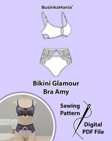Set - Bralette Amy + Bikini Glamour - Sewing Patterns