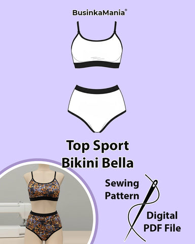 Set - Top Sport + Bikini Bella - Sewing Patterns
