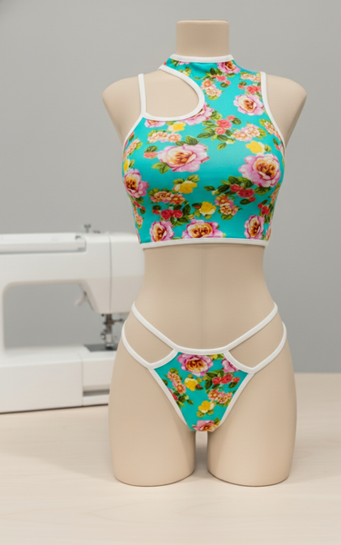 Set - Top Eleganza + Thong Emerald - Sewing Patterns