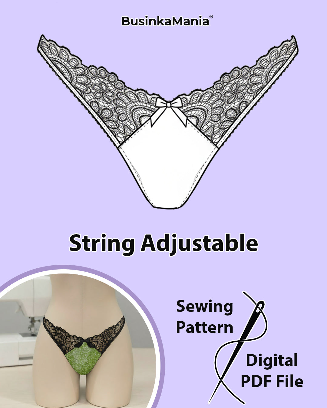 Выкройка регулируемой нитки