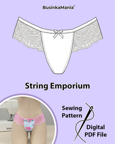 Patrón de costura de lencería String Emporium