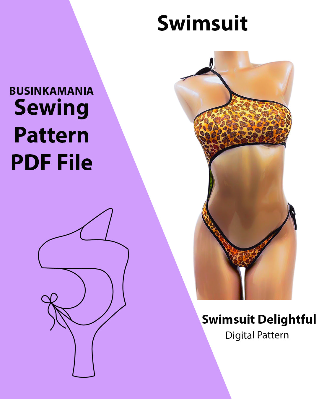 Swimsuit Bodysuit Delightful Sewing Pattern