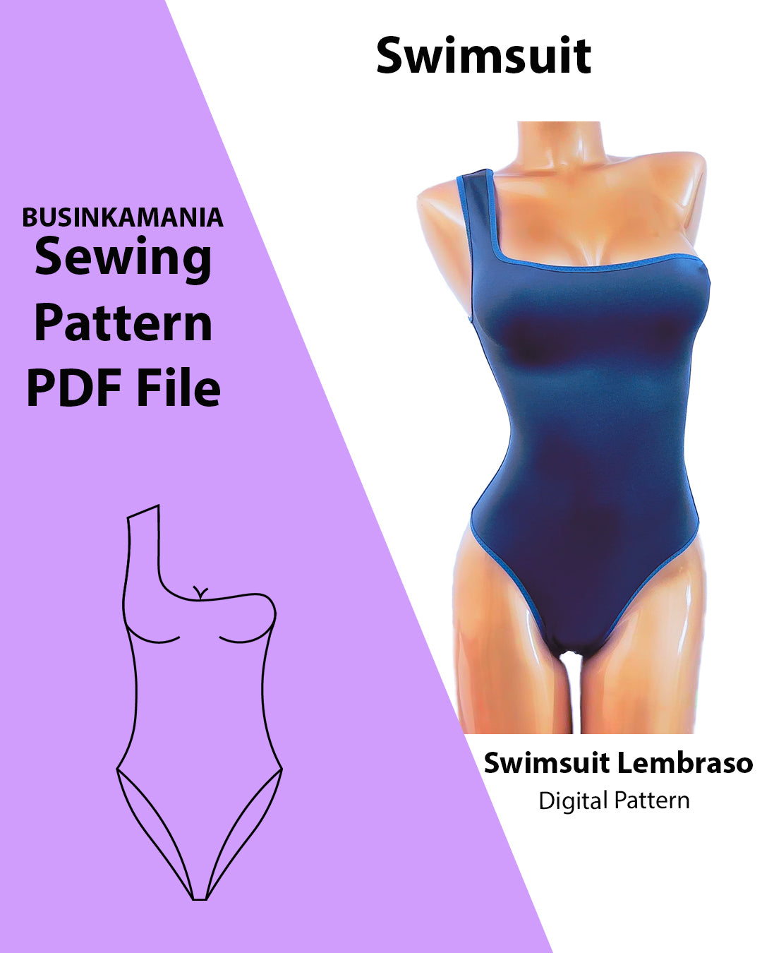 Swimsuit Lembraso - PDF Sewing Pattern