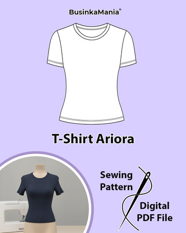 Fitted Scoop Neck T-Shirt Sewing Pattern