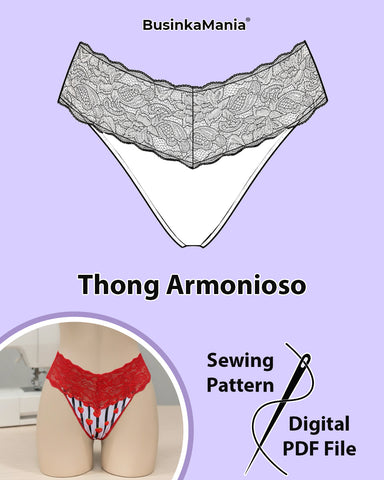 Patrón de costura tanga Armonioso