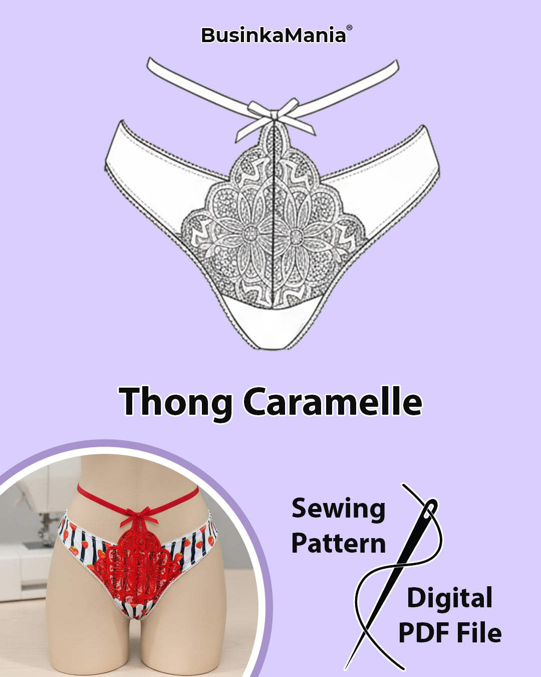 Выкройка стрингов «Карамель»