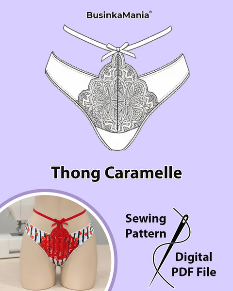 Выкройка стрингов «Карамель»