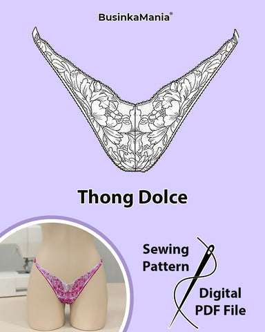 Patrón de costura tanga Dolce