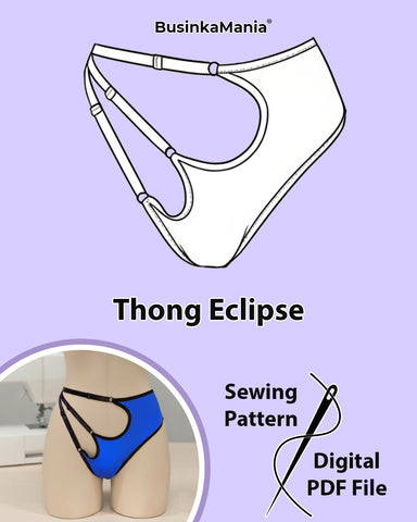 Adjustable "Eclipse" Thong Sewing Pattern – Perfect for Lingerie or Swimwear