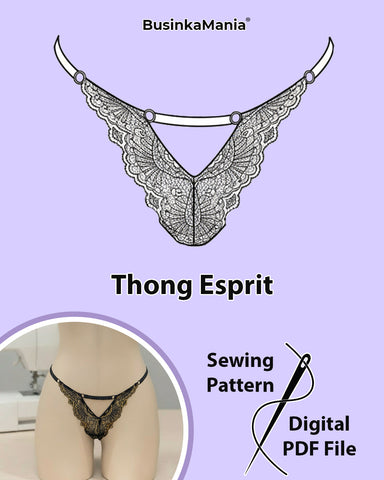 Patrón de costura de lencería Thong Esprit