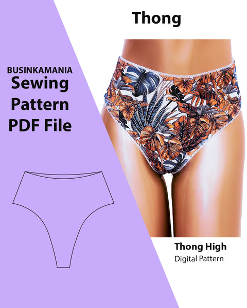 High Thong Panties Sewing Pattern – BusinkaMania