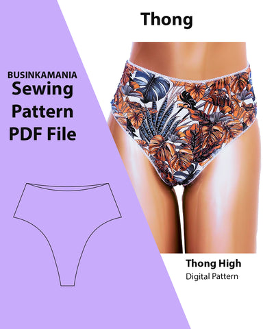 High Thong Panties Sewing Pattern