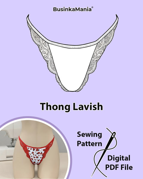 Schnittmuster für Tanga-Dessous