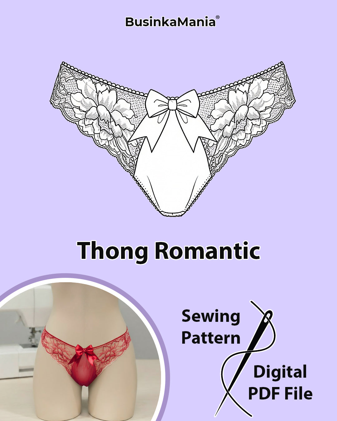 DIY "Romantic" Thong Panties – Sewing Pattern with Video Tutorial