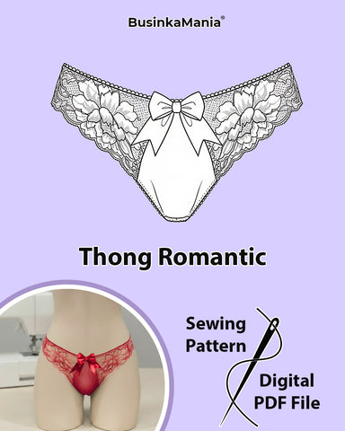DIY "Romantic" Thong Panties – Sewing Pattern with Video Tutorial