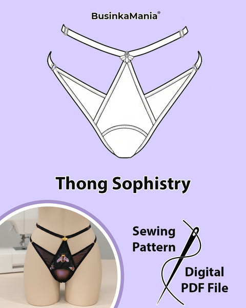 "Sophistry" Thong Sewing Pattern – Versatile Design with Adjustable Straps