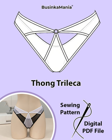 Beginner-Friendly "Trileca" Thong Panties Sewing Pattern