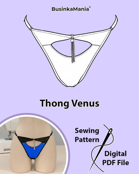 "Venus" Thong Sewing Pattern Adjustable Fit and Beginner Friendly