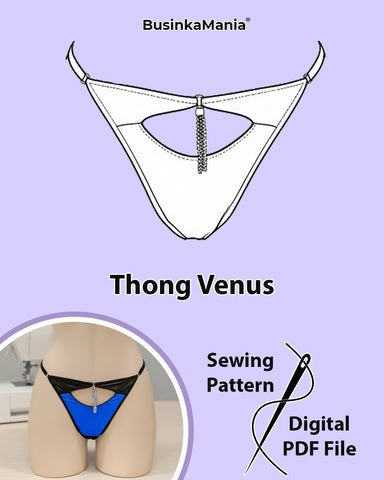 "Venus" Thong Sewing Pattern Adjustable Fit and Beginner Friendly