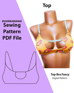 Top Bra Fancy Sewing Pattern