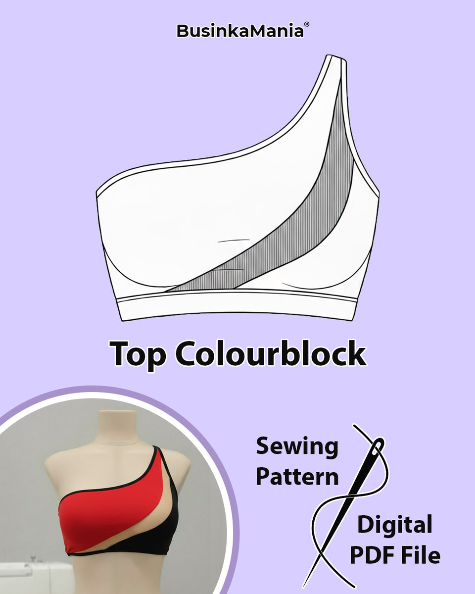 Top ColourBlock Sewing Pattern – BusinkaMania