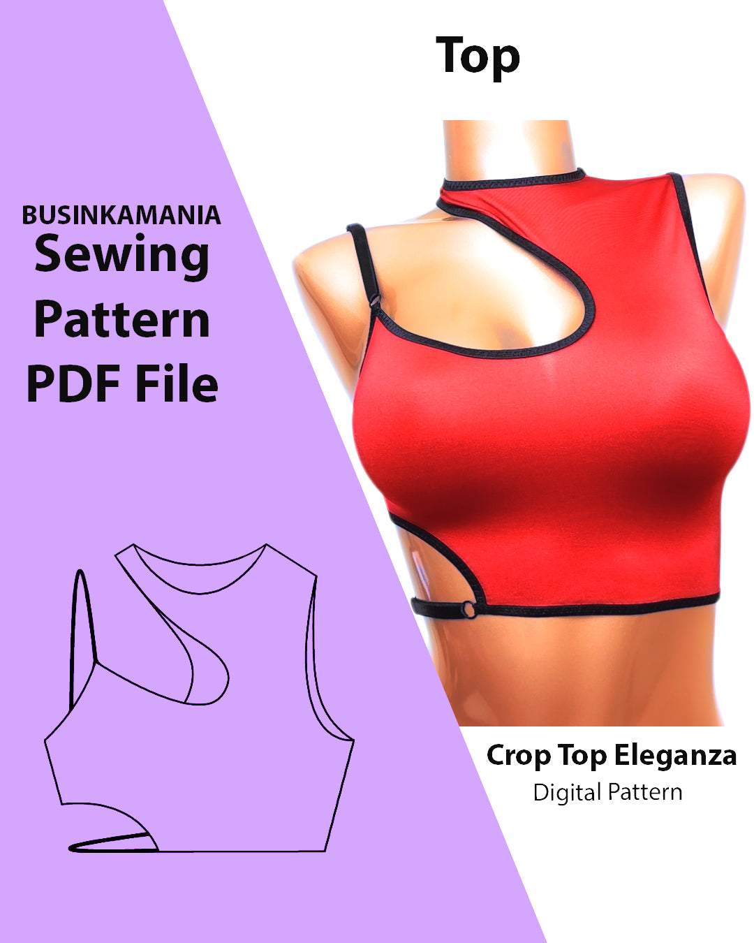Top Eleganza Sewing Pattern – BusinkaMania