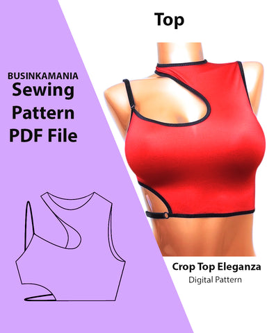 Crop Top Bra “Sport” Sewing Pattern – BusinkaMania