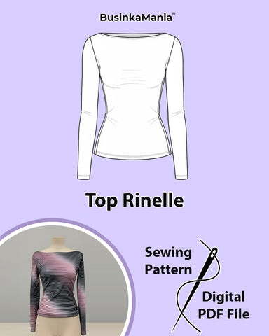 Boat Neck T-Shirt "Rinelle" Sewing Pattern