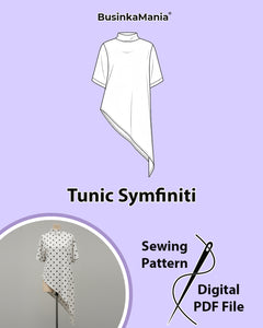 High Low Hem Tunic Dress Sewing Pattern  BusinkaMania