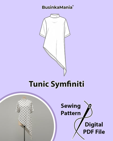 High Low Hem Tunic Dress Sewing Pattern